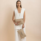 Be YOU Nique Embroidered Jute Clutch