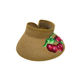 Cherries Roll-Up Sun Visor Hat