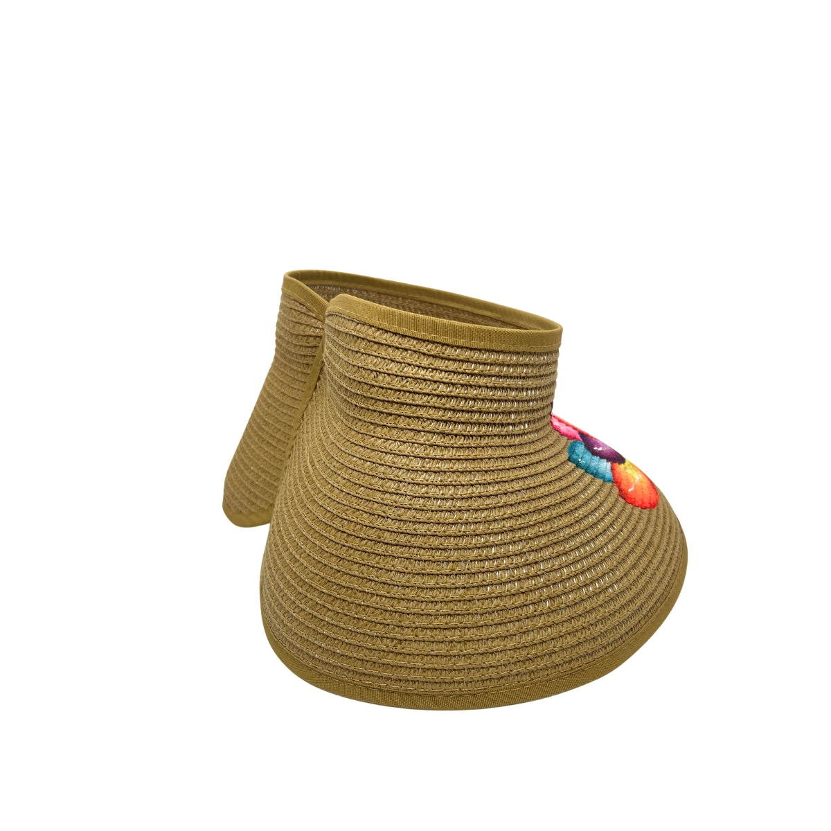Colorful Feathers Roll-Up Sun Visor Hat