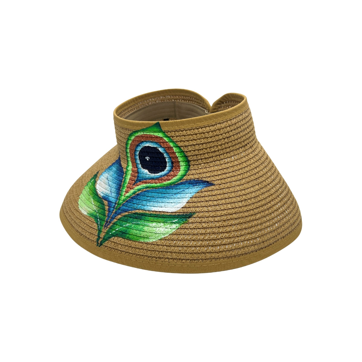 Peacock Roll-Up Sun Visor Hat