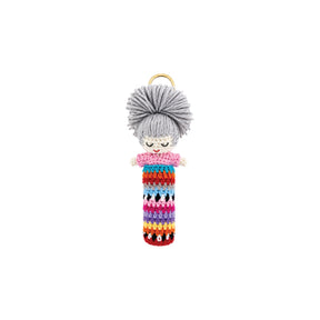Basma Collection Grey Doll Bag Crochet Charm
