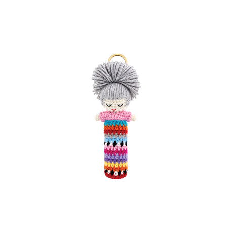 Basma Collection Grey Doll Bag Crochet Charm