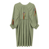 Wildflower Embroidered Black Shirt Dress