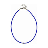 You & Eye Blue Tiny Beaded Evil Eye Choker Necklace