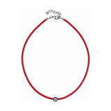 You & Eye Red Tiny Beaded Evil Eye Choker Necklace