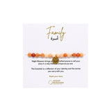 Night Blossom Orange Stone Family Arabic Bracelet