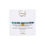 Night Blossom Blue Stone Family Arabic Bracelet