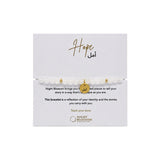 Night Blossom White Quartz Hope Arabic Bracelet