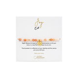 Night Blossom Orange Stone Joy Arabic Bracelet