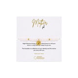 Night Blossom White Quartz Mother Arabic Bracelet