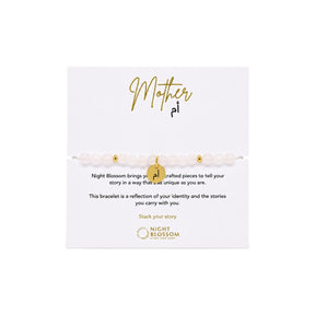 Night Blossom White Quartz Mother Arabic Bracelet