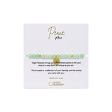 Night Blossom Green Aventurine Peace Arabic Bracelet