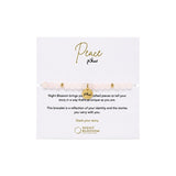 Night Blossom Pink Quartz Peace Arabic Bracelet