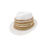 NN Design Boho Desert Wrap White Fedora Hat