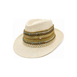 NN Design Braided Gold Turquoise Fedora Hat