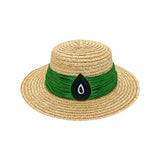 NN Design Green Tassel Evil Eye Boater Hat