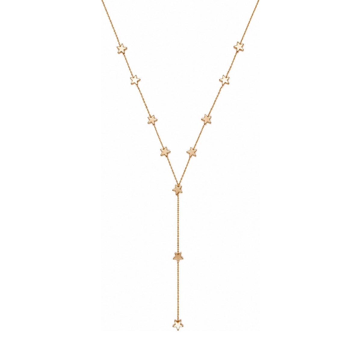 Rima Design Gold Star Lariat Necklace