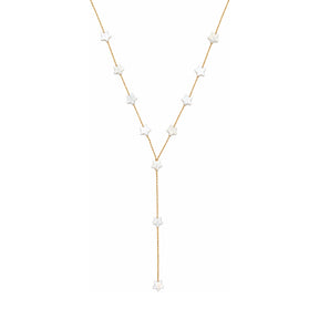 Rima Design Medium White Star Lariat Necklace