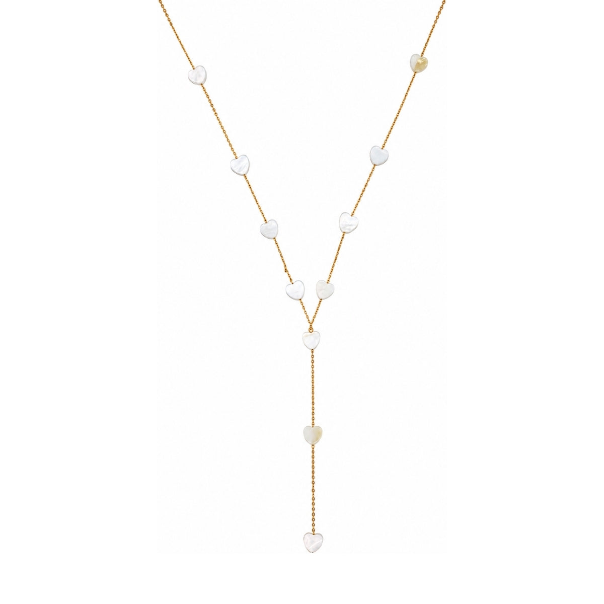 Rima Design Medium Hearts Lariat Necklace