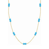 Rima Design Sky Blue Beads Station Necklace