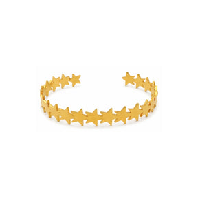 Rima Design Gold Stars Cuff Bracelet