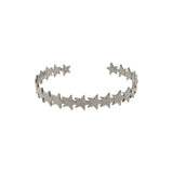 Rima Design Silver Stars Cuff Bracelet