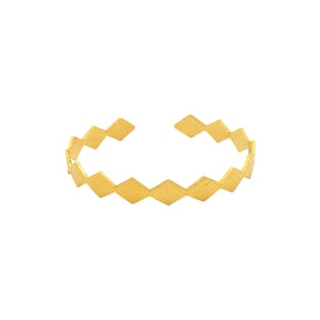 Rima Design Gold Geometric Cuff Bracelet