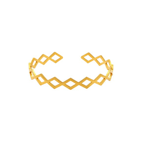 Rima Design Golden Lattice Cuff Bracelet