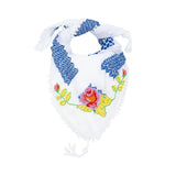 SEP Mini Hana Blue Keffiyeh with Yellow Leaves Rose