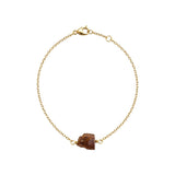 Raw Tiger's Eye Gemstone Chain Bracelet