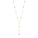 Chakra Gemstone Beaded Lariat Long Necklace