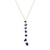 Lapis Lazuli Gemstone Chip Lariat Necklace
