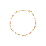 Rose Quartz Beaded Station Chain Bracelet