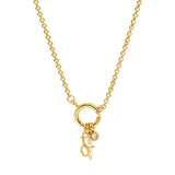 Taurus Zodiac Quartz Birthstone Charm Necklace