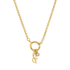 Taurus Zodiac Quartz Birthstone Charm Necklace