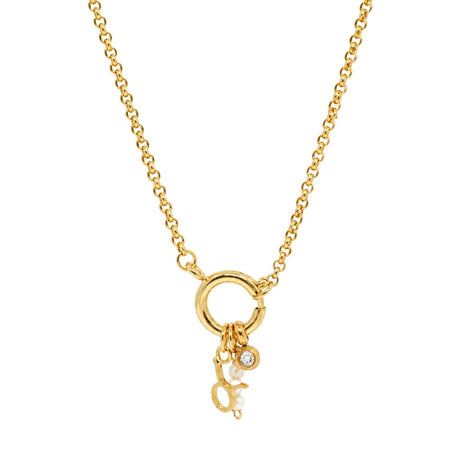Taurus Zodiac Quartz Birthstone Charm Necklace