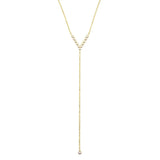 V Lariat Crystal Necklace