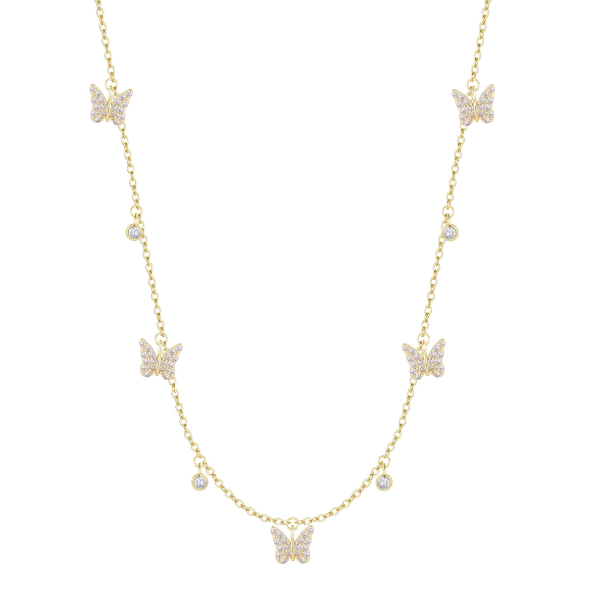 Butterfly Charm Choker Necklace