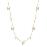 Butterfly Charm Choker Necklace