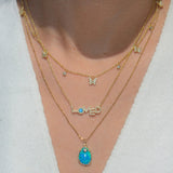 Butterfly Charm Choker Necklace