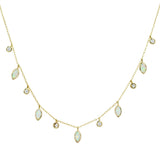 White Opal Drops of Spring Necklace