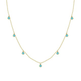 Blue Green Opal Dew Drops Reversible Necklace