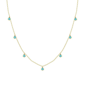 Blue Green Opal Dew Drops Reversible Necklace