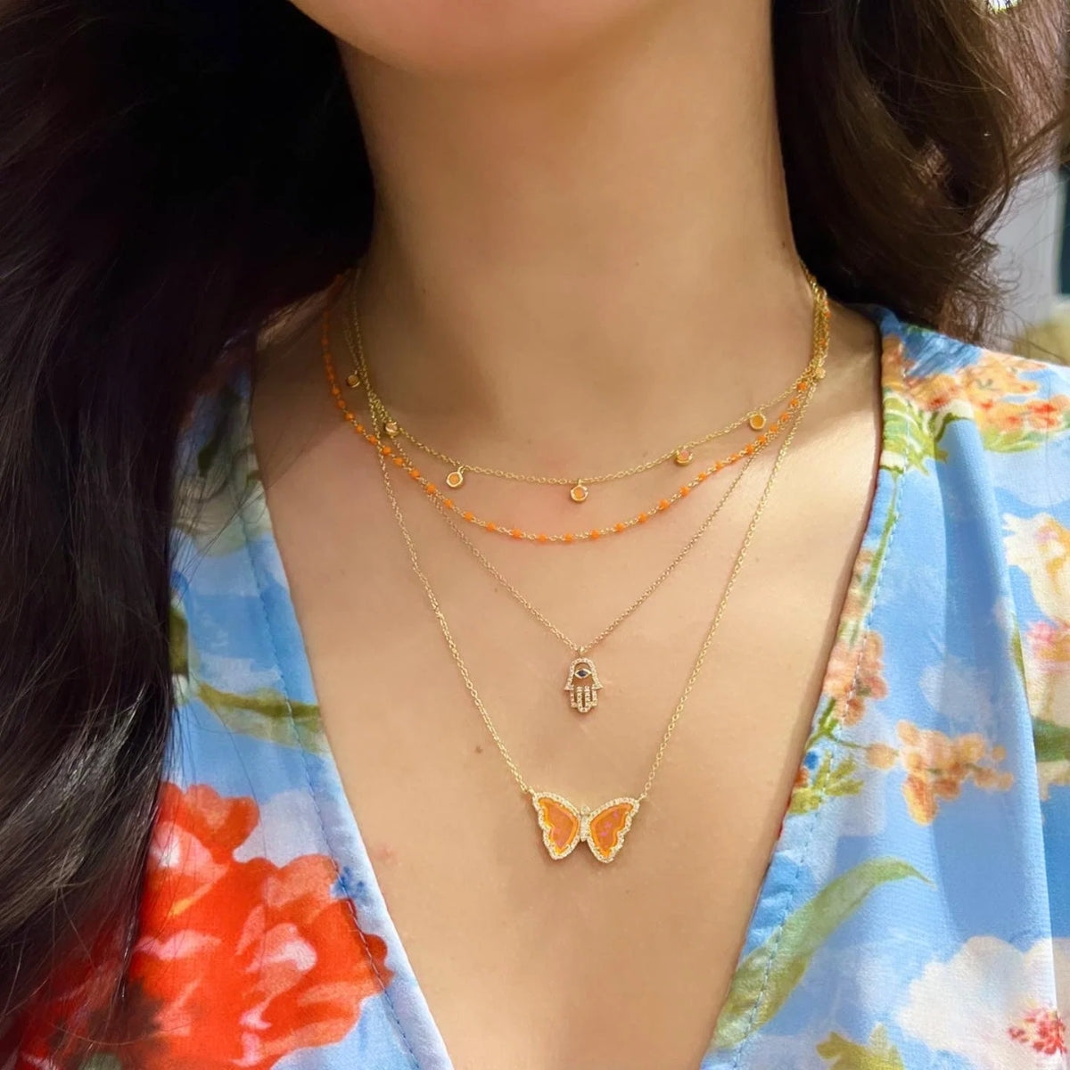 White Opal Dew Drops Reversible Necklace