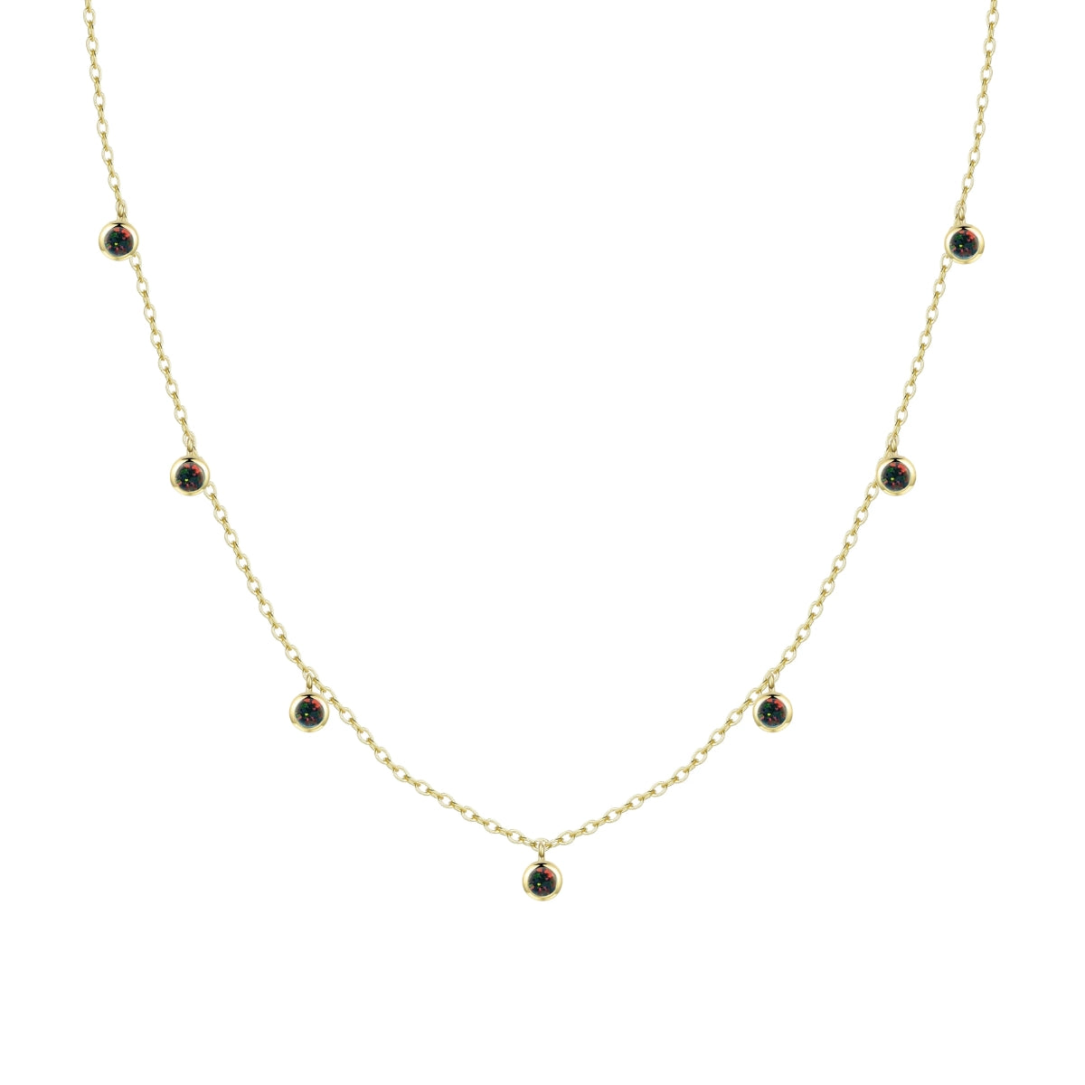 Black Opal Dew Drops Reversible Necklace
