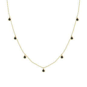 Black Opal Dew Drops Reversible Necklace