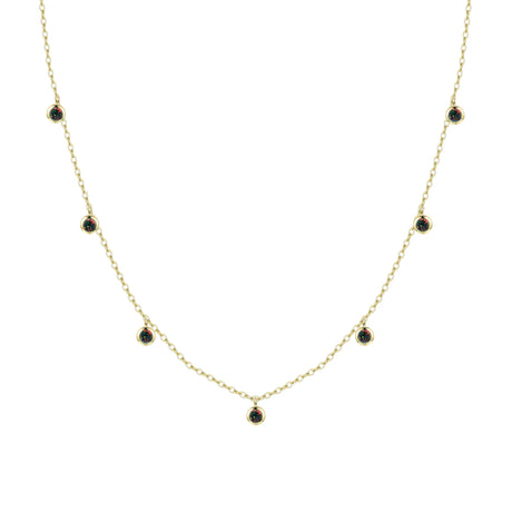 Black Opal Dew Drops Reversible Necklace