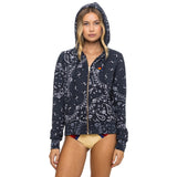 Aviator Nation Charcoal Bandana Zip Hoodie
