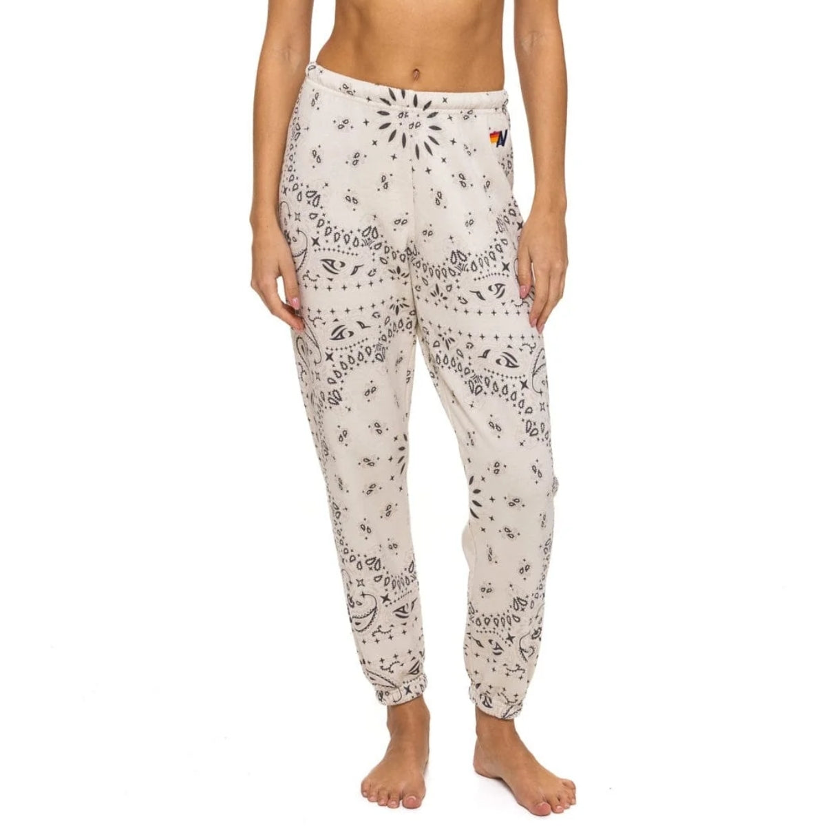 Aviator Nation Vintage White Bandana Sweatpants