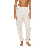 Aviator Nation Vintage White 5 Stripe Sweatpants